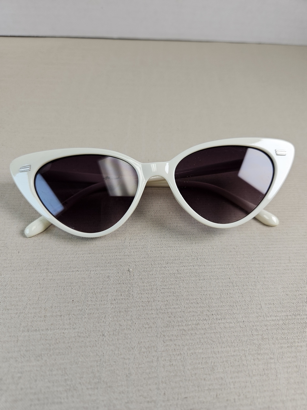 Free People White Olympic  Cat Eye Sunglasses